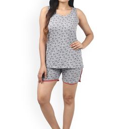 Noty Floral Printed Top With Shorts-image-2
