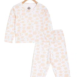 The Mom Store Kids Conversational Printed Pure Cotton Night suit-picture-12