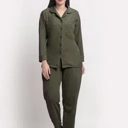 FABINALIV Velvet Shirt With Pyjamas-image-76