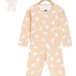 The Mom Store Kids Pack Of 2 Conversational Printed Pure Cotton Night suit-image-138