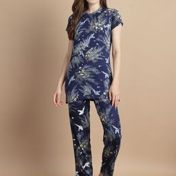Jinfo Floral Printed Round Neck Night suit-picture-21