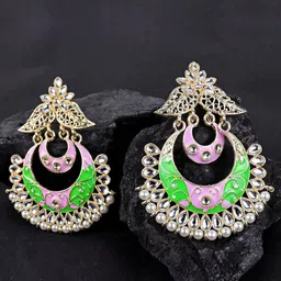 VAGHBHATT Gold-Plated Chandbalis Earrings-78
