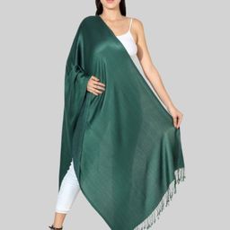 MUFFLY Women Green & Blue Woven Design Stole-image-74