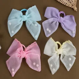 Jewelz Women Set of 4 Beaded Ponytail Holders-image-49
