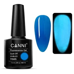 CANNI Fluorescence Glow-In-The-Dark UV-LED Soak-Off Gel Nail Polish - Shade YG05-image-66