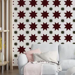 KAYRA DECOR Black & White Leo Star Design Stencil for Wall Painting-8