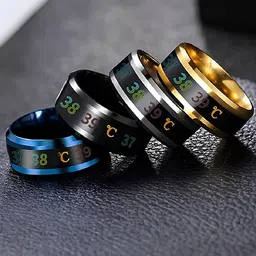 KARISHMA KREATIONS Set of 4 Stainless Steel Temperature Detailed Ring-29