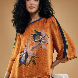 SOUP BY SOUGAT PAUL Floral Print Top with Palazzos Co-Ords Set-image-27