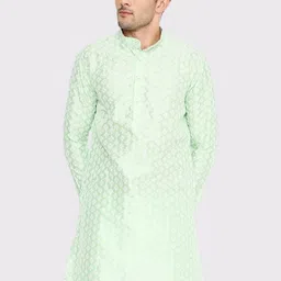 Maharaja Ethnic Motifs Embroidered Raw Silk Kurta-picture-42