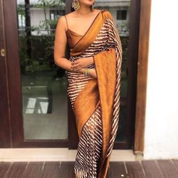 KALINI Striped Woven Design Zari Banarasi Saree-image-73