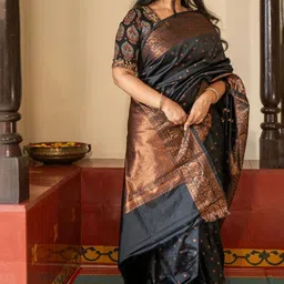 ZIKARAA Woven Design Pure Silk Saree-42