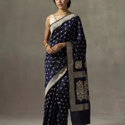 ZIKARAA Ethnic Motifs Woven Design Zari Pure Silk Saree-picture-48