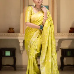 KALINI Ethnic Motifs Woven Design Zari Saree-picture-44