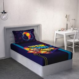 DDecor Conversational 140 TC Cotton Single Bedsheet with 1 Pillow Covers-image-0