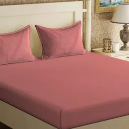 KLOTTHE Rust 300TC Double Bedsheet & Pillow Covers-picture-3
