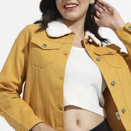 Campus Sutra Windcheater Fur Details Outdoor Tailored Jacket-27