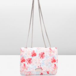 Lino Perros Women Floral Printed Structured Sling Bag With Quilted Detail-2