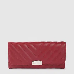 Lino Perros Women Geometric Textured Envelope Wallet with Quilted Detail-20