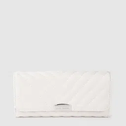Lino Perros Women Geometric Textured Envelope Wallet with Quilted Detail-40