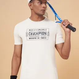 Ajile by Pantaloons Typography Printed Slim Fit Sports T-shirt-image-56