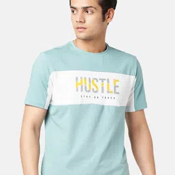 Ajile by Pantaloons Men Typography Printed Slim Fit Cotton T-shirt-picture-19