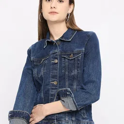 SPYKAR Spread Collar Denim Jacket-image-26