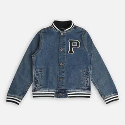 Pepe Jeans Boys Typography Printed Cotton Denim Jacket-image-35