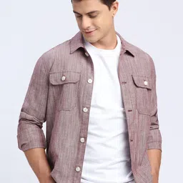 ONEMILE Men Washed Checked without Crop Denim Jacket-10