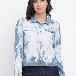 TALES & STORIES Tie and Dye Lightweight Pure Cotton Denim Jacket-21