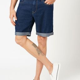 Harvard Men Slim Fit Low-Rise Denim Shorts-image-26