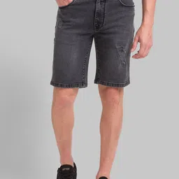 Parx Men Black Washed Denim Shorts-image-39
