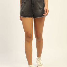 Madame Women Washed Pure Cotton Denim Shorts-picture-20