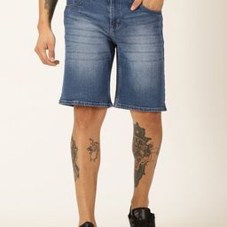 Mast & Harbour Men Slim Fit Denim Shorts-image-68