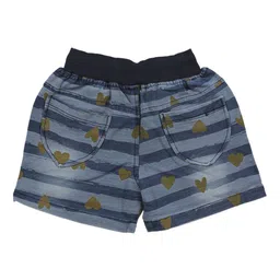 BAESD Girls Conversational Printed Mid-Rise Denim Shorts-image-53