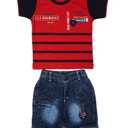 BAESD Boys Printed T-Shirt With Shorts-image-17