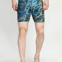 Lebami Abstract Printed Slim Fit Swim Shorts-picture-11
