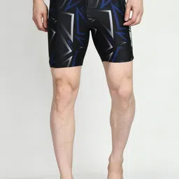 Lebami Men Geometric Printed Slim Fit Swim Shorts-image-25