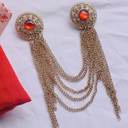 Mahi Men Dual Circular 5 Layer Chain Studded With Stones Brooch-image-83