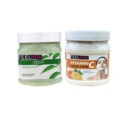 FEELHIGH Set of Neem & Vitamin C Face Scrubs - 500 ml Each-12