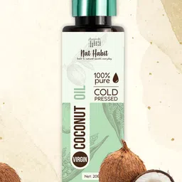 Nat Habit Kacchi Neem Wooden Hair Brush & Pure Cold Pressed Virgin Coconut Oil 200ml-43