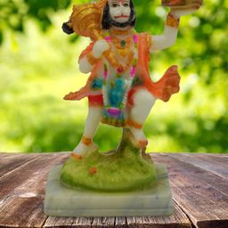 Gallery99 Gold & White Hand painted Lord Hanuman caring mountain Idol Showpieces-image-72