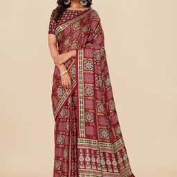 MIRCHI FASHION Bandhani Printed Pashmina Saree-picture-34