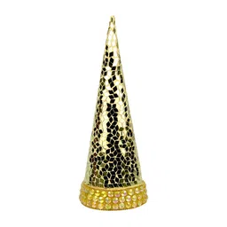 Hind Decor Gold Toned Christmas Tree Cone Showpiece-image-70