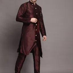 Utsav Fashion mandarin Collar Regular Kurta With Churidar-image-27