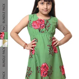 BAESD Girls Pack Of 2 Printed Sleeveless A-Line Dress-picture-34
