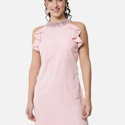 BAESD Halter Neck Embellished Sheath Dress-picture-27