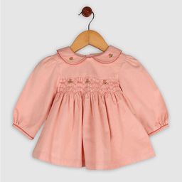 BAESD Girls Embroidered Peter Pan Collar Cotton Fit & Flare Dress-27