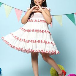 Biba Embroidered A-Line Dress-image-42