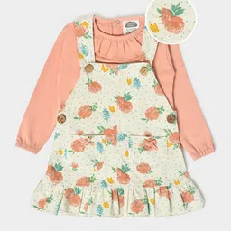 MiArcus Girls Floral Printed Cotton Pinafore Dress-image-42