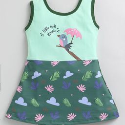 Toonyport Girls Floral Print Cotton A-Line Dress-picture-15